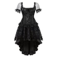 thumbnail image 1 of Grebrafan Steampunk Corsets W/Boning Wide Strap Wedding with Tutu Skirt L Black, 1 of 4