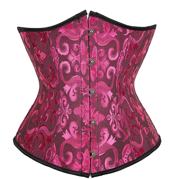 Grebrafan Steampunk Underbust Corset Women Rose Black XS