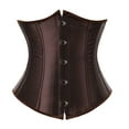 thumbnail image 1 of Grebrafan Underbust Corset Lace up Vintage Brown 2XL, 1 of 5