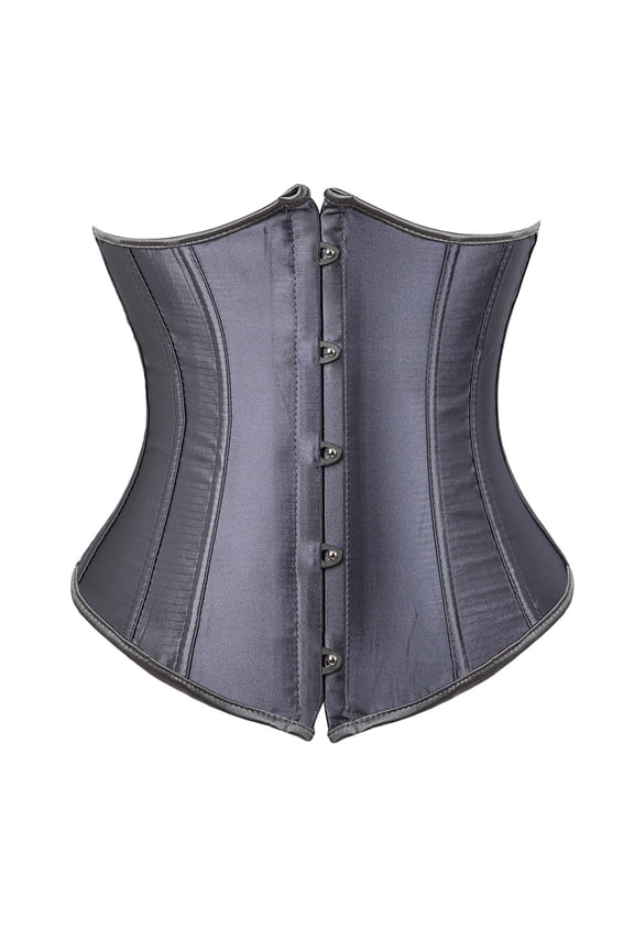 Underbust Corset Lace up Vintage Gray 3XL