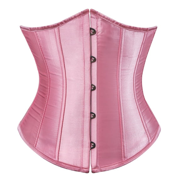 Grebrafan Underbust Corset Lace up Vintage Pink XS