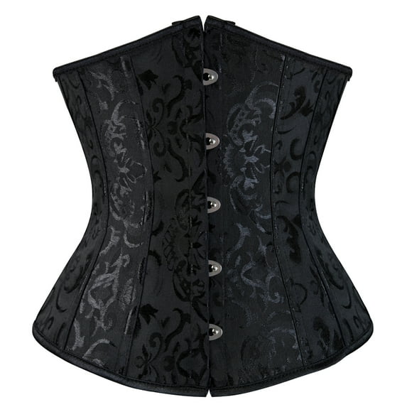 Grebrafan Underbust Corsets Women Gothic Black 6XL