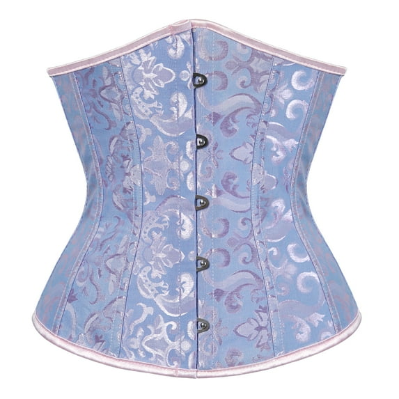 Grebrafan Underbust Corsets Women Gothic Blue 4XL