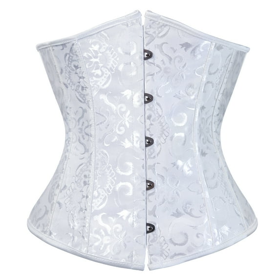 Grebrafan Underbust Corsets Women Gothic White 4XL
