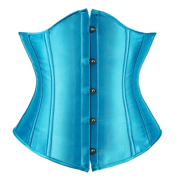 Grebrafan Underbust Corsets for Women Fashion Sea Blue 6XL