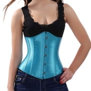 Grebrafan Underbust Corsets for Women Fashion Sea Blue L