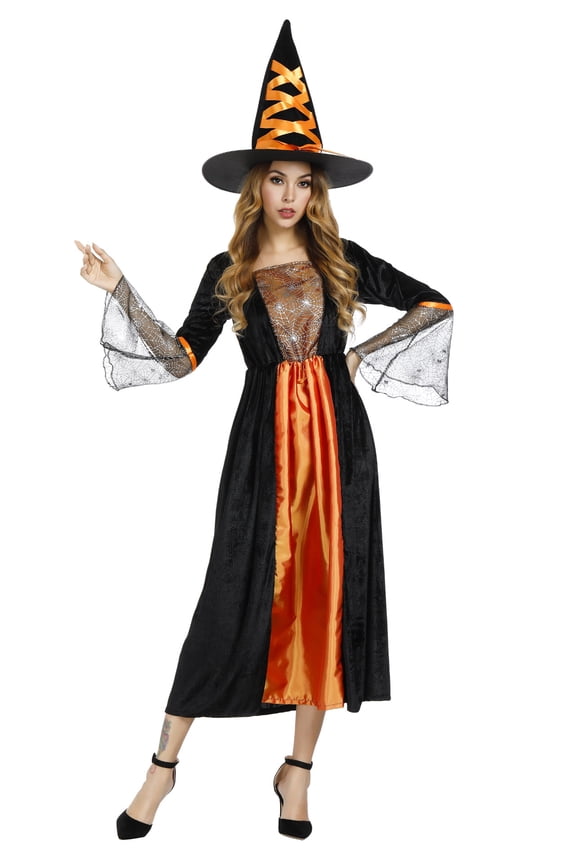 Witch Women Dresses Gothic L orange