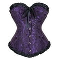 thumbnail image 1 of Grebrafan Women Bustiers Corsets Gothic Black Purple 7XL, 1 of 5