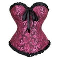 thumbnail image 1 of Grebrafan Women Bustiers Corsets Gothic Black Rose 3XL, 1 of 5