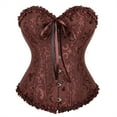 thumbnail image 1 of Grebrafan Women Bustiers Corsets Gothic Brown XS, 1 of 5