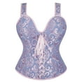 thumbnail image 1 of Grebrafan Womens Corset Straps Renaissance Princess Bustier Blue 3XL, 1 of 1