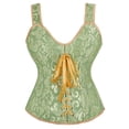 thumbnail image 1 of Grebrafan Womens Corset Straps Renaissance Princess Bustier Green XXL, 1 of 1