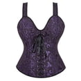 thumbnail image 1 of Grebrafan Womens Corset Straps Renaissance Princess Bustier Purple M, 1 of 1