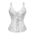 thumbnail image 1 of Grebrafan Womens Corset Straps Renaissance Princess Bustier White 4XL, 1 of 1