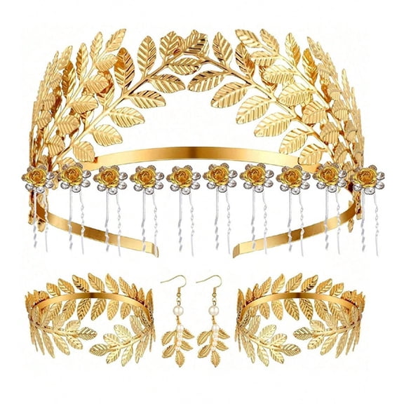 Grecian Goddesses Costume Accessories Bridal Costumes Jewelry Laurels Leaves Crowns Pearls Earrings Upper Arm Cuffs