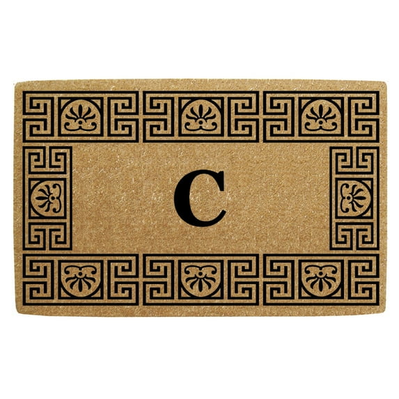 Heavy Duty Coir Door Mat Greco, Monogram C - 18" x 30"