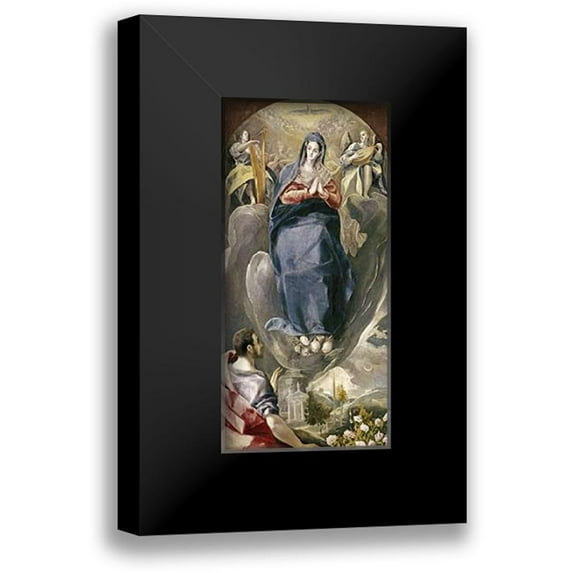 Greco, El 11x18 Black Modern Framed Museum Art Print Titled - The Immaculate Conception