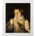 thumbnail image 1 of Greco, El 12x14 White Modern Wood Framed Museum Art Print Titled - Boy Blowing On An Ember To Light A Candle, 1 of 4