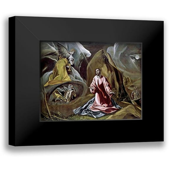 Greco, El 14x12 Black Modern Framed Museum Art Print Titled - The Agony in the Garden