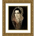 thumbnail image 1 of Greco, El 20x24 Gold Ornate Wood Framed with Double Matting Museum Art Print Titled - Portrait of a Lady, 1 of 4