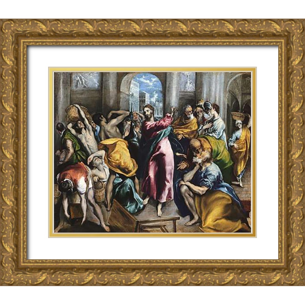Greco, El 24x20 Gold Ornate Wood Framed with Double Matting Museum Art ...