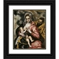 thumbnail image 1 of Greco, El 26x31 Black Ornate Wood Framed with Double Matting Museum Art Print Titled - The Holy Family, 1 of 4