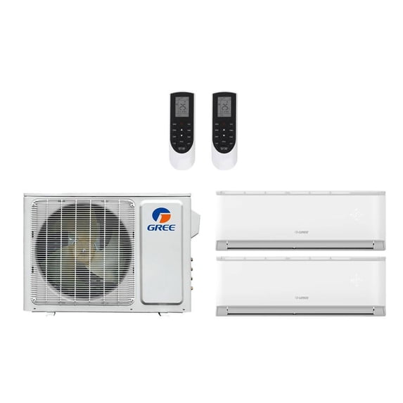 Gree Livo 42,000 Btu 21 SEER2 R-32 2-Zone Ductless Mini Split System - 9K-24K