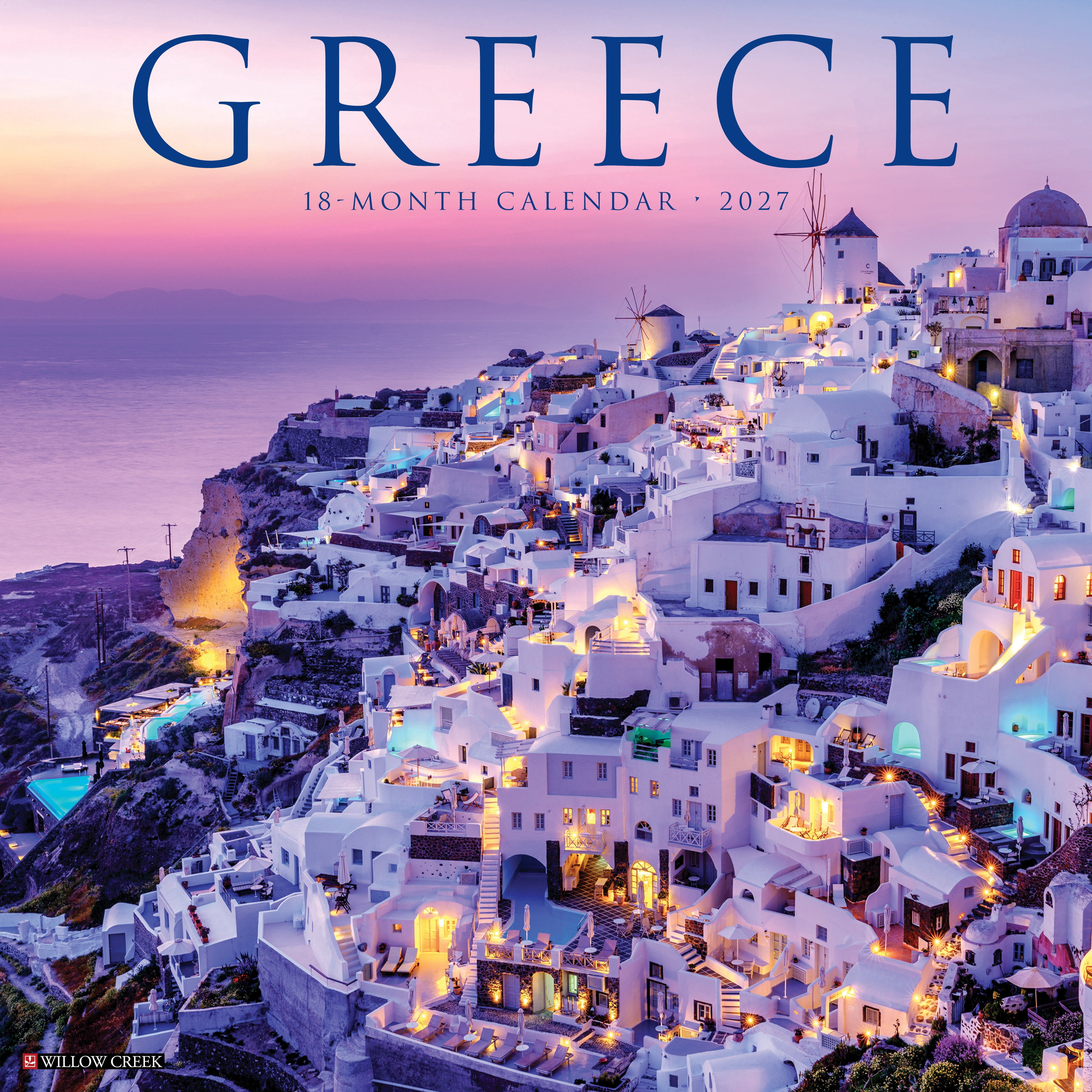 Willow Creek Press, Greece 2027 Wall Calendar
