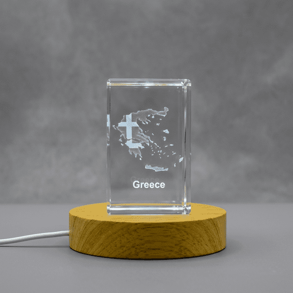 Greece 3D Engraved Crystal 3D Engraved Crystal Keepsake/Gift/Decor/Collectible/Souvenir