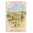 thumbnail image 1 of Greece - Acropolis of Athens - France - Vintage Airline Travel Poster by Georges Beuville c.1958 - 8 x 12 inch Vintage Wood Art Sign, 1 of 4