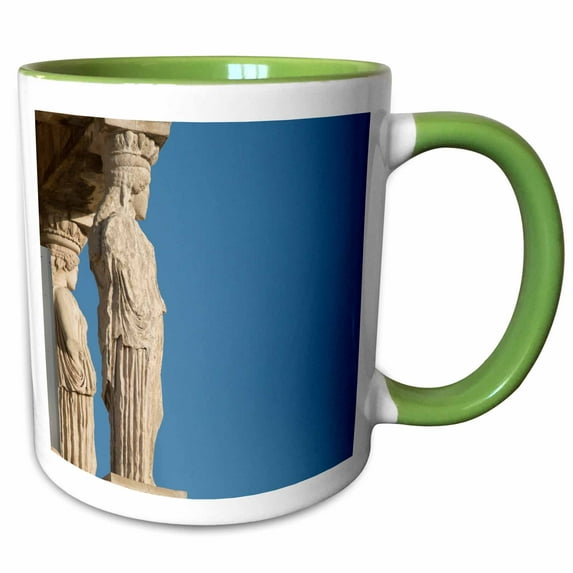 Greece, Athens, Acropolis. Erectheum, Porch of the Caryatids. 11oz Two-Tone Green Mug mug-207650-7
