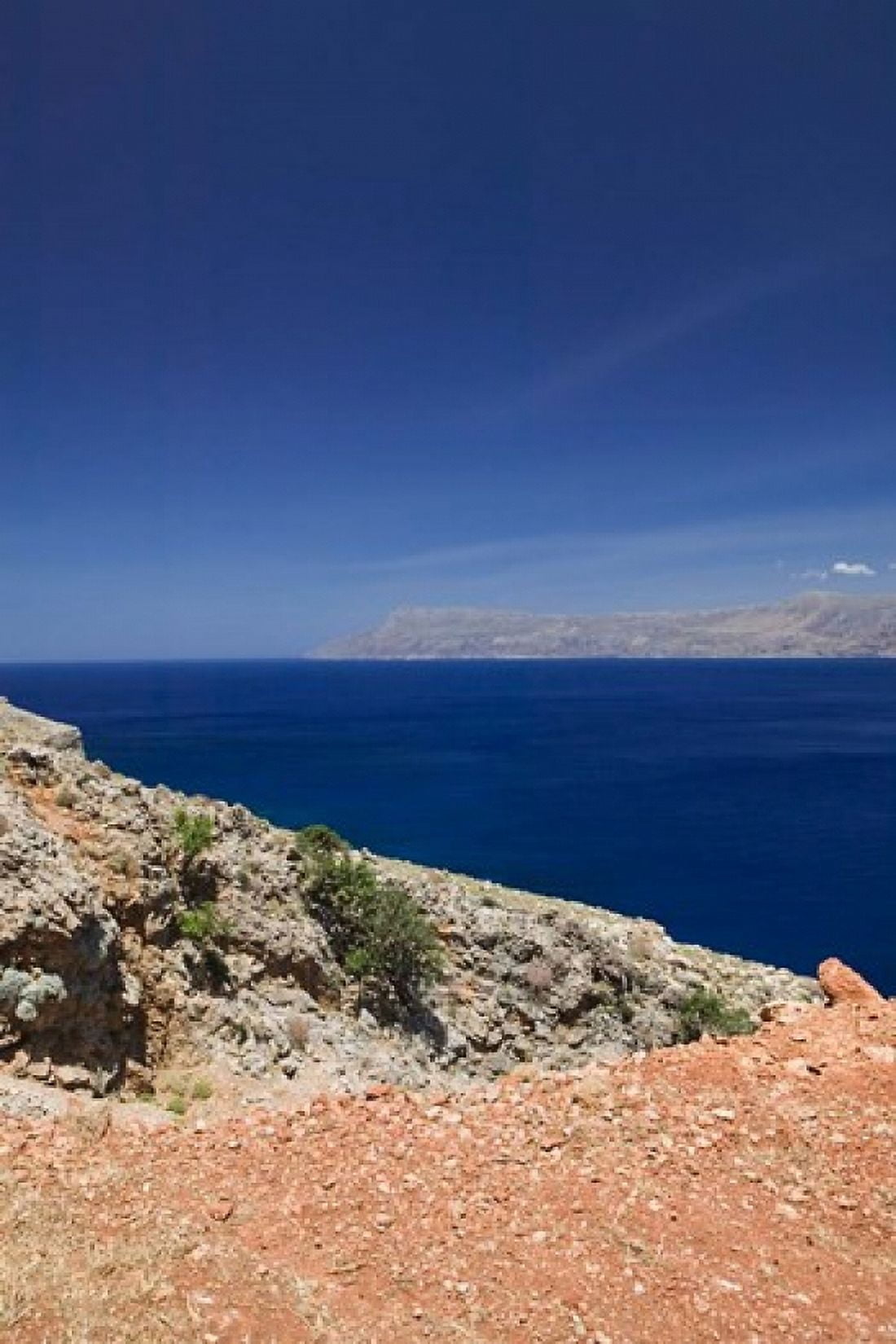 Greece CRETE Hania Gramvousa KisSamos Gulf Canvas Art - Walter Bibikow DanitaDelimont (23 x 34)
