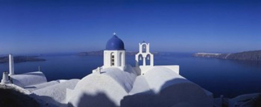 Greece Canvas Art - Panoramic Images (15 x 6)