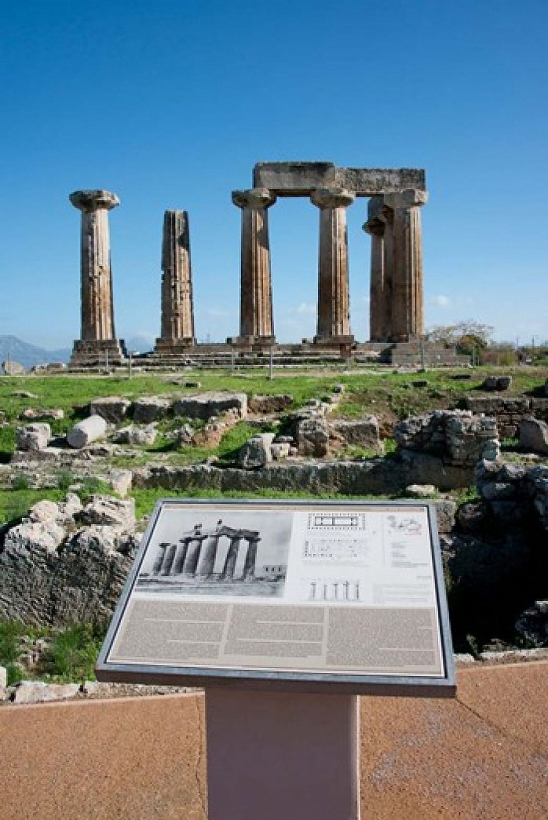 Greece Corinth Doric Temple of Apollo Canvas Art - Cindy Miller Hopkins DanitaDelimont (25 x 37)