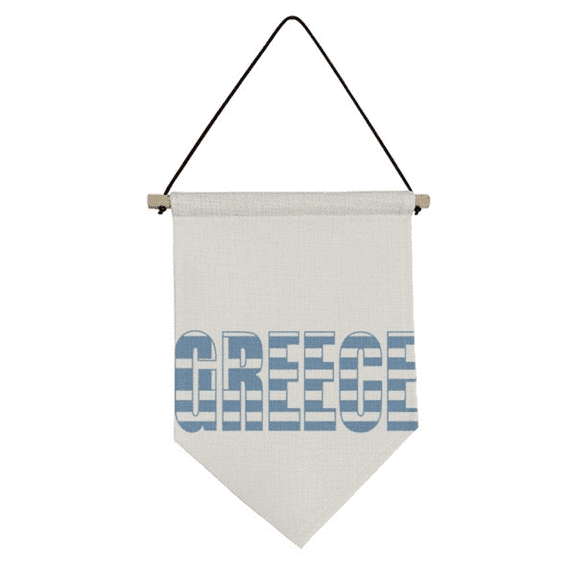 Greece Country Flag Name Art Deco  Fashion Canvas Flag Hanging Wall Art Decor Banner