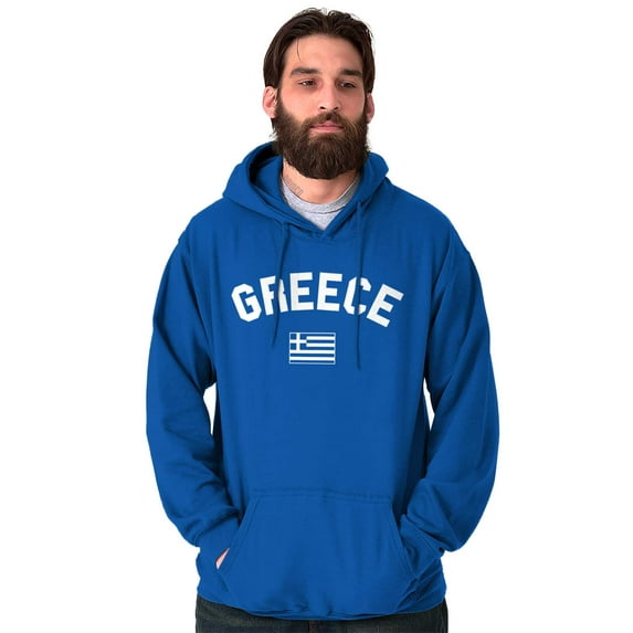 Greece Country Flag Soccer Fan Pride Hoodie Sweatshirt Women Men Brisco Brands M