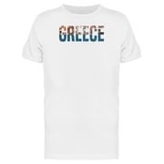 Greece Country Name With A Photo T-Shirt Men -Image by Shutterstock, Male Small