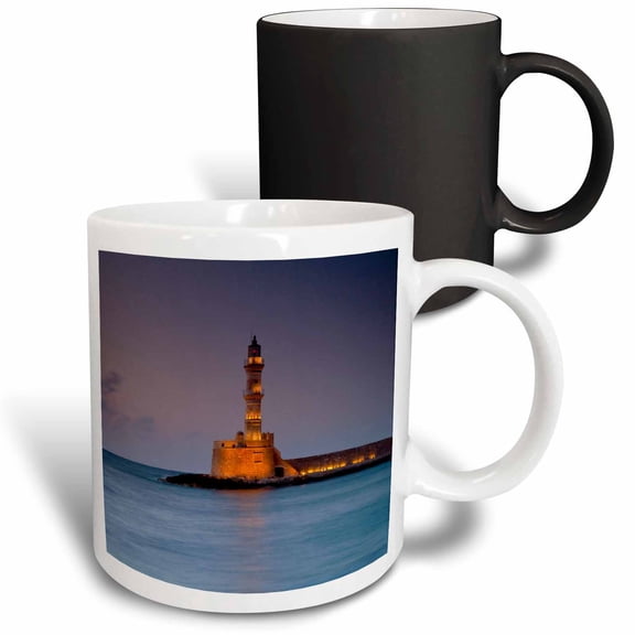 3drose, Greece, Crete, Chania, Harbor, Venetian Lighthouse - Eu12 Dgu0263 - Darrell Gulin, 11oz Magic Transforming Mug