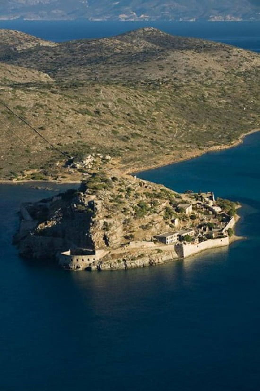 Greece Crete Lasithi Plaka Spinalonga Island Canvas Art - Walter Bibikow DanitaDelimont (23 x 35)