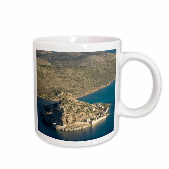 3drose, Greece, Crete, Lasithi, Plaka Spinalonga Island - Eu12 Wbi1525 - Walter Bibikow, 15oz Mug