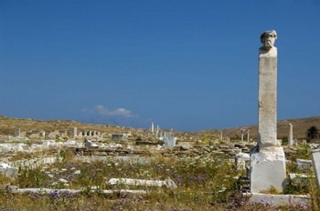 Greece Cyclades Delos Ancient Architecture Canvas Art - Cindy Miller Hopkins DanitaDelimont (17 x 11)
