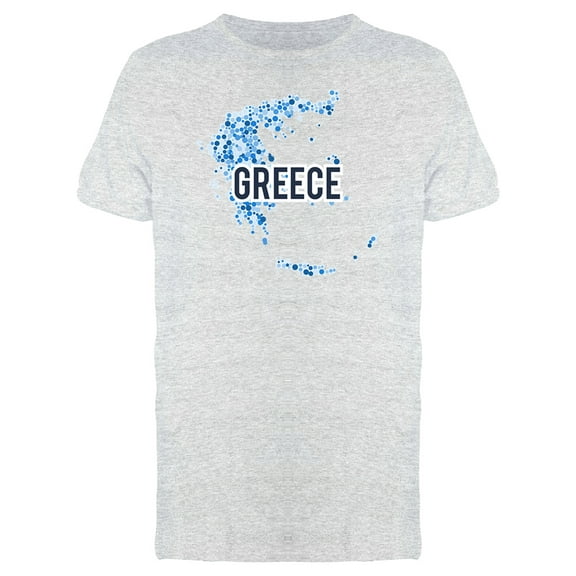Greece Dotted Map Ts Tee Men's -Image by Shutterstock