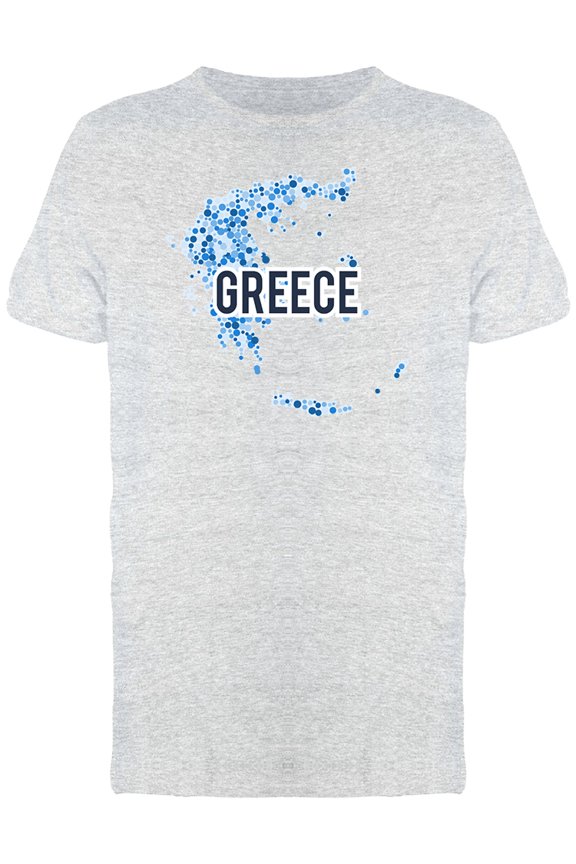 Greece Dotted Map Ts Tee Men's -Image by Shutterstock