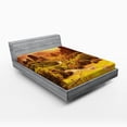 thumbnail image 1 of Ambesonne Scenery Fitted Sheet, Monasteries in Greece, Full Size, Earth Yellow and Mustard, 1 of 2