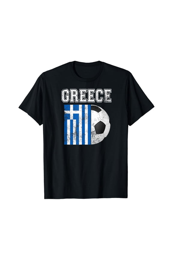 Greece Flag - Soccer Futbol Football T-Shirt