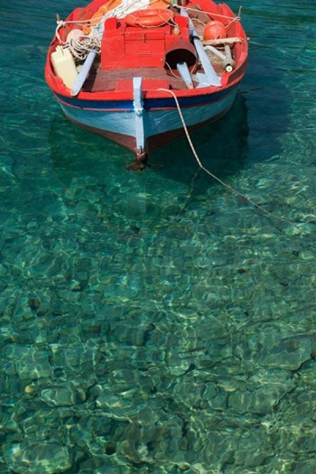 Greece Ionian Islands Kefalonia Fishing Boat Canvas Art - Walter Bibikow DanitaDelimont (24 x 36)