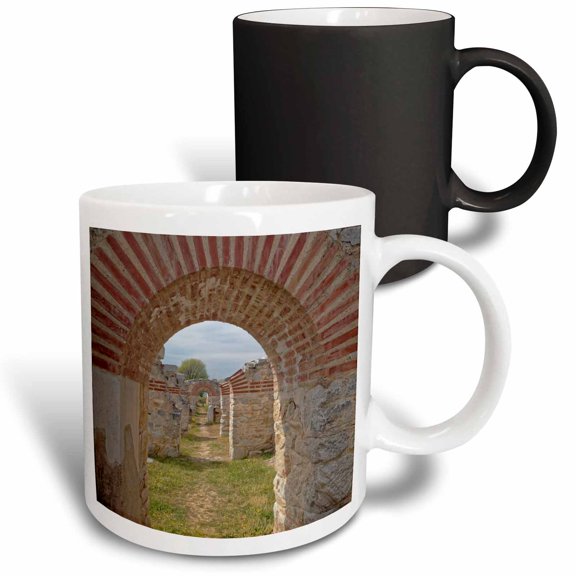 3drose, Greece, Philippi. Arches in Ancient Ruins of City., 11oz Magic Transforming Mug