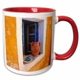 thumbnail image 1 of Greece, Santorini, Oia. Pottery in window.  11oz Two-Tone Red Mug mug-330098-5, 1 of 3