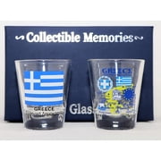 Greece Souvenir Boxed Shot Glass Set Set of 2