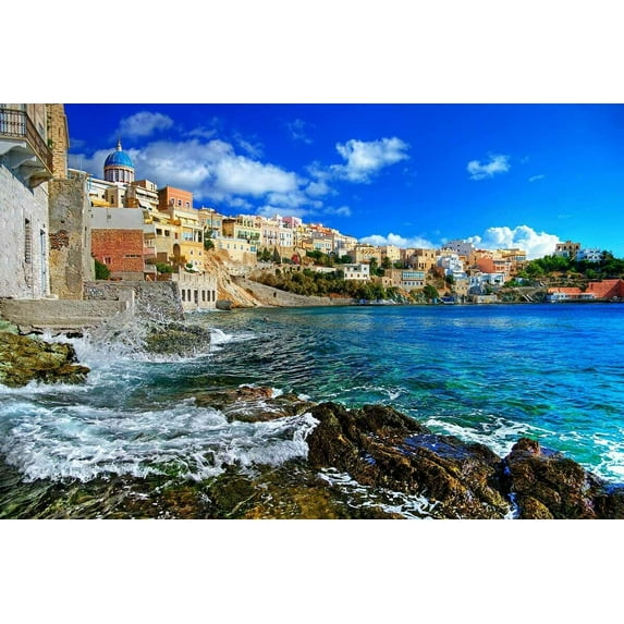 Greece Syros Island - Canvas OR Print Wall Art